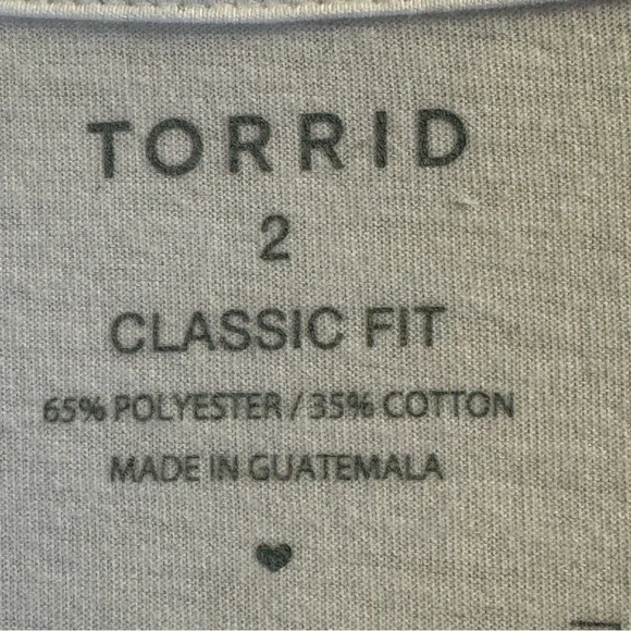 Torrid Women’s White RISE Graphic Tee V-Neck Short Sleeve Motivational Size 2 - Picture 6 of 12